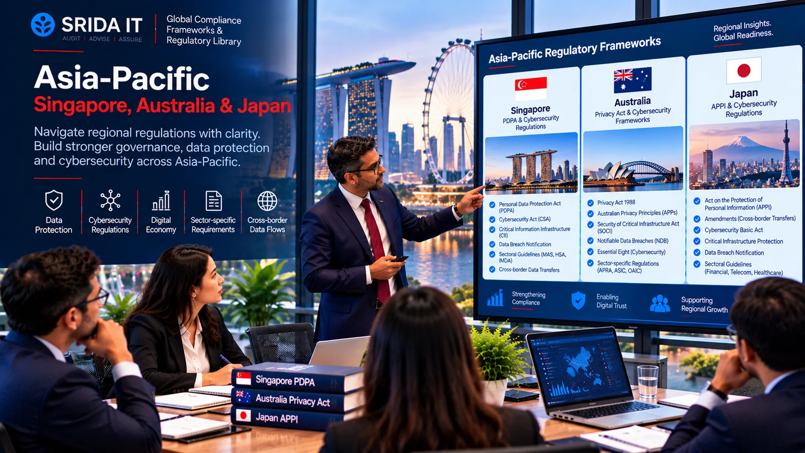 Asia-Pacific compliance briefing (conceptual illustration)