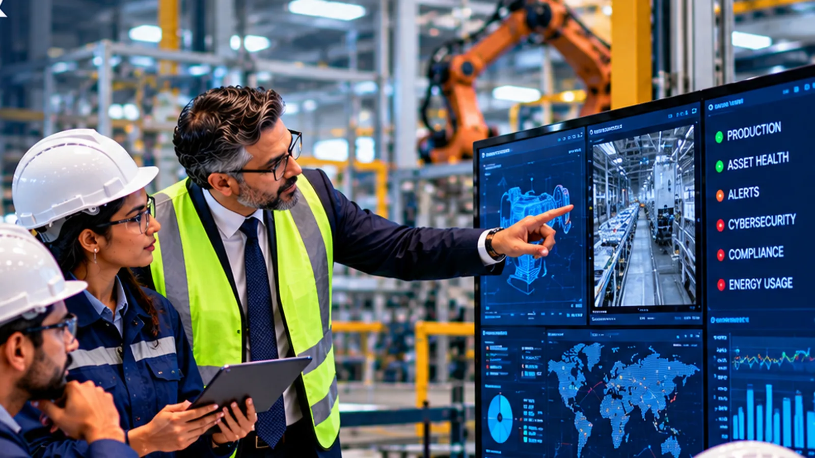 Manufacturing and industrial OT assurance (conceptual illustration)